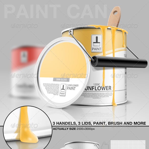 Free paint brushes mockup (psd). 130 Best Paint Can Mockup Templates Free Premium