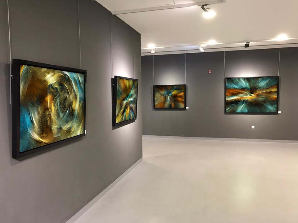 Art exhibition gallery mockups you can place one or several images of any size and proportions on . 1000 1 Free Graphics Four Frames Art Gallery Mockup Psd Template