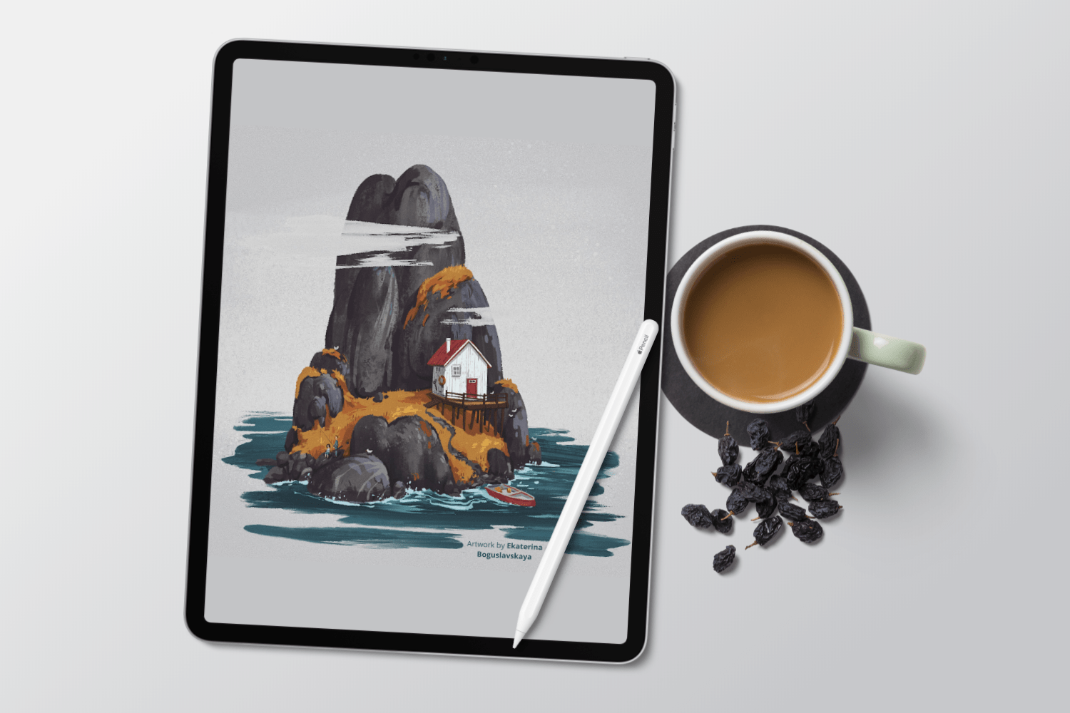 Uploading your mockup into procreate app. Ipad Pro Mockup Scene