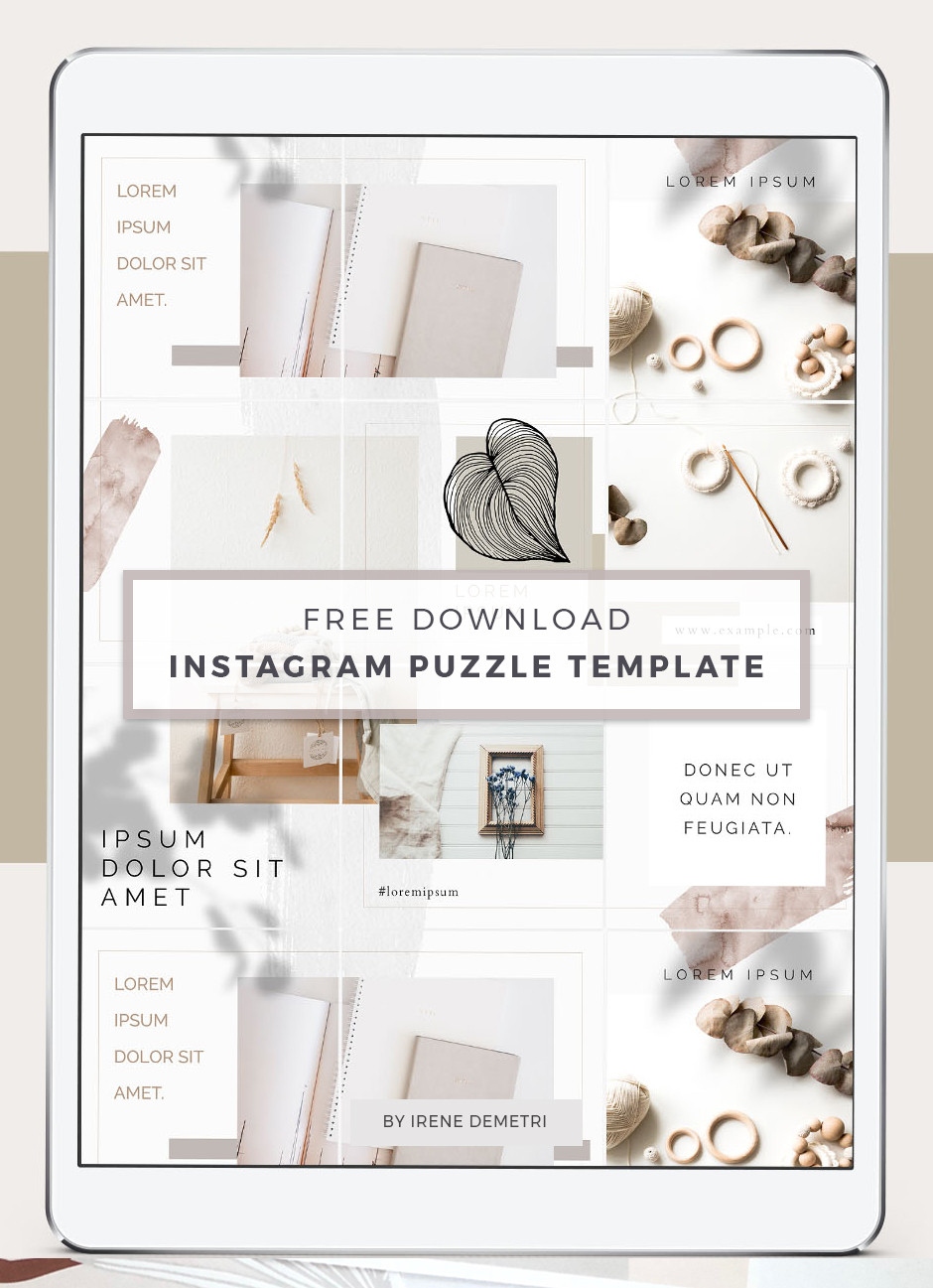 Have no doubts using this free puzzle mockup set for your commercial and private needs. Aura Free Download Instagram Puzzle Template For Photoshop