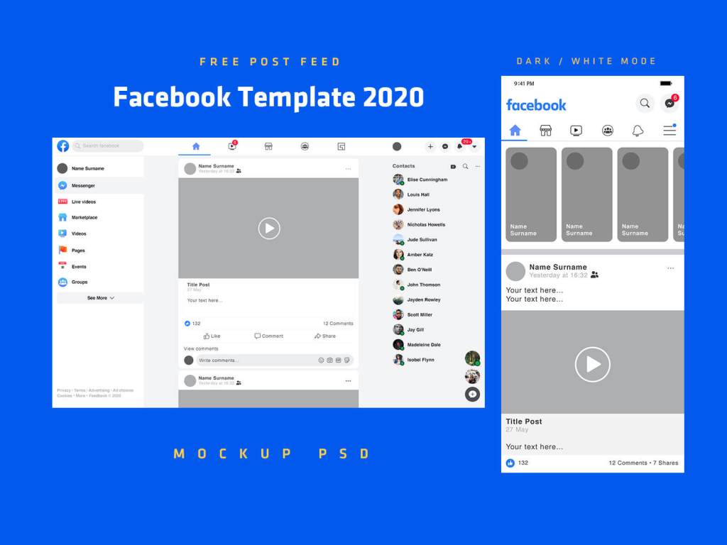 40+ Download Facebook Post Psd&nbsp;Mockup